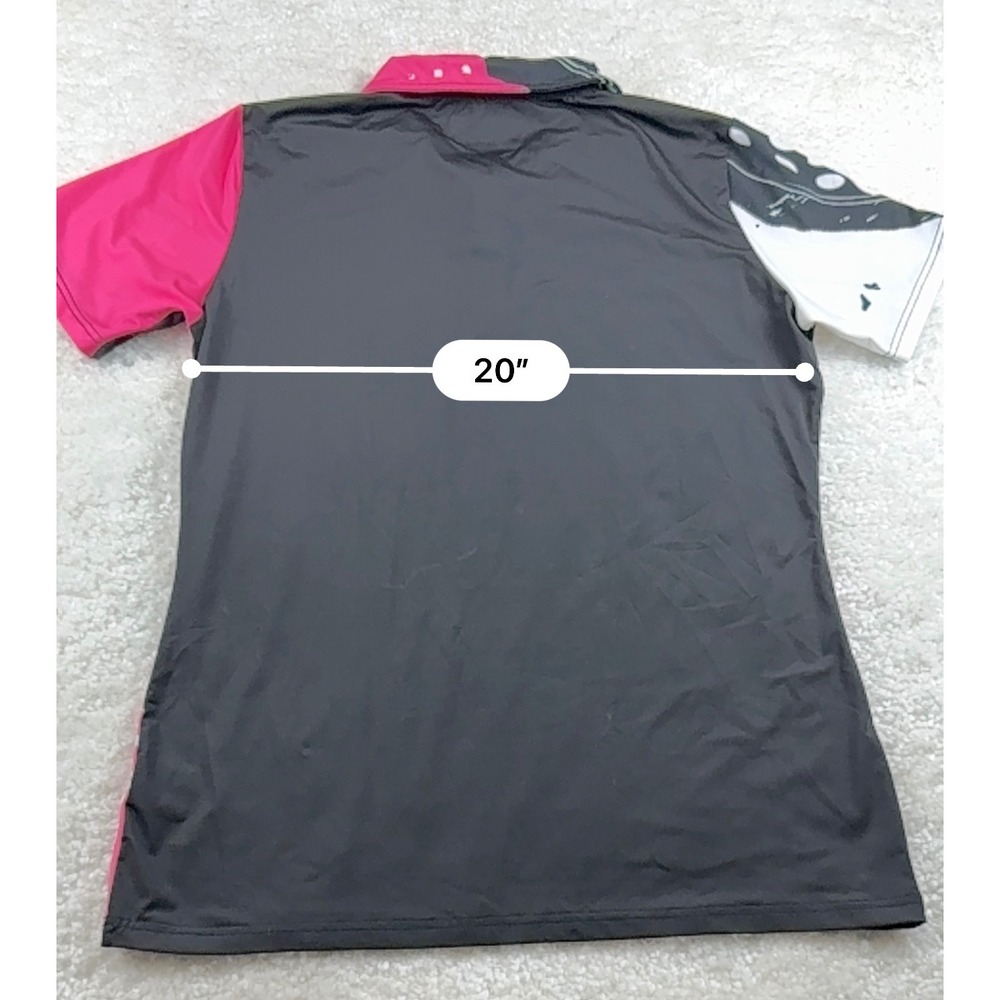 Tattoo Golf Polo Women 2XL Pink Black White Skull Blade Collection Performance - Picture 4 of 8